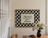 Chef Was Cute Funny Kitchen Print Quirky Dining Room Humour Decor Restaurant Quote Poster Trendy Wall Art Gift Idea