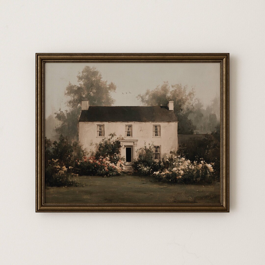 French Country Cottage Print Vintage Farmhouse Wall Art Rustic Home ...