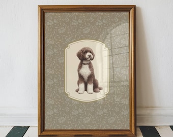 ヴィンテージスタイルの犬のプリント保育園の装飾ラゴットラマニョーロ