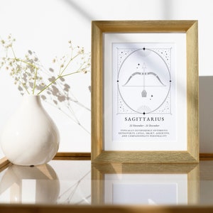 SAGITTARIUS  Zodiac Print DIGITAL DOWNLOAD | Zodiac Printable, Sagittarius poster, Sagittarius print, Sagittarius printable art