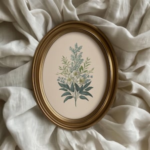 Vintage Style Blau Floral Botanischer Druck Vintage Farbe Blumen Pflanzen Wand Kunst Bauernhaus Wohnkultur Rustikale Botanische Illustration Pflanzen Kunst