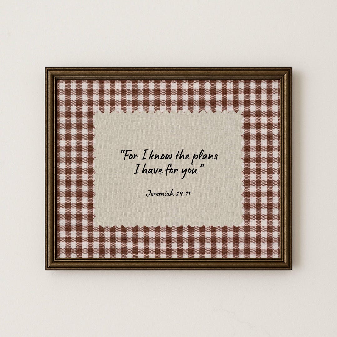 Jeremiah 29:11 Bible Verse Print Scripture Wall Art Christian Home ...