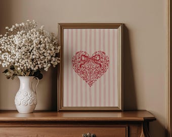 Romantisches Herz Wandkunst, Geschenk für Paar (Digitaler Download)