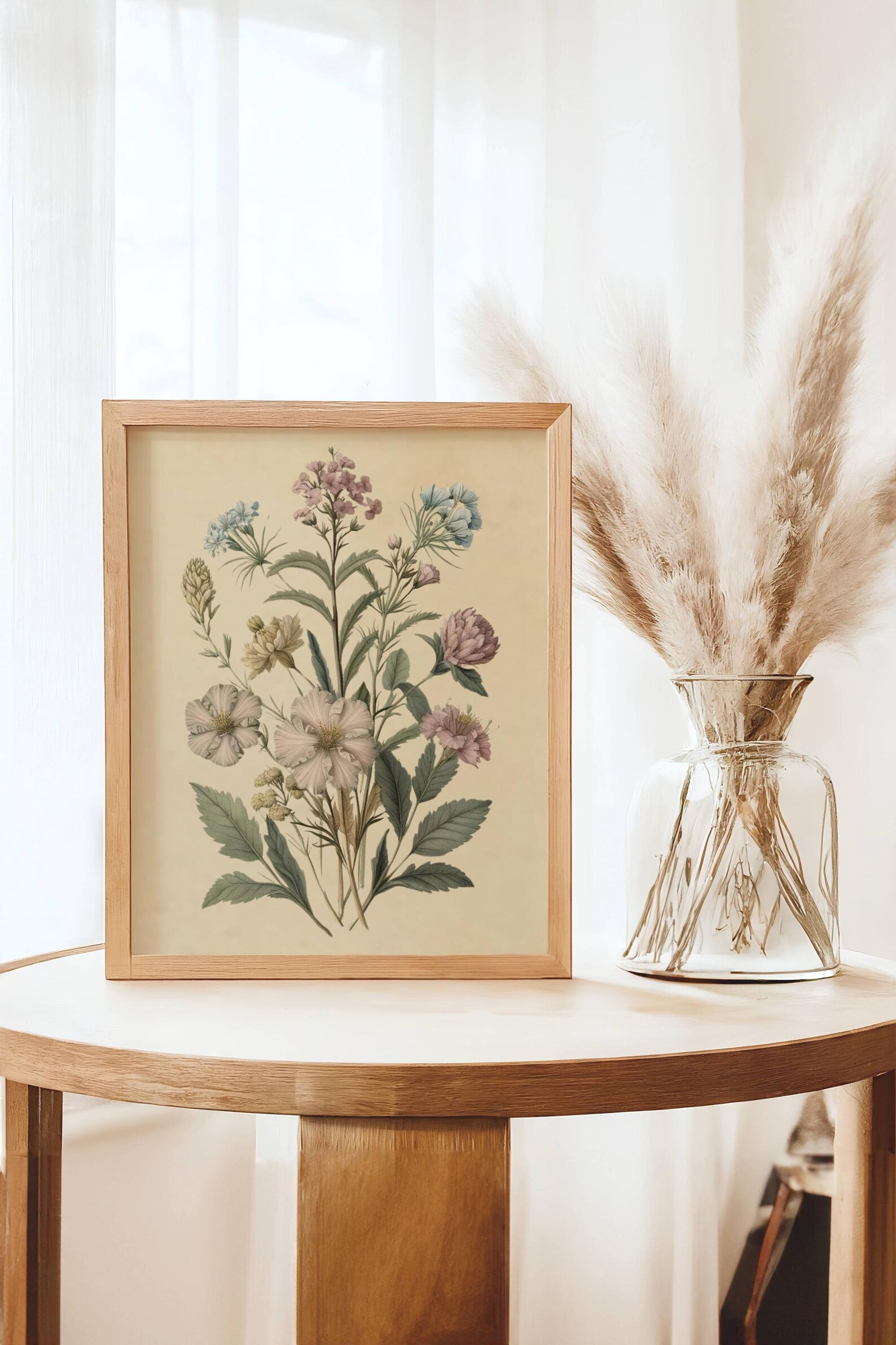 Vintage Floral Botanical Print Vintage Colour Floral Plants Wall Art ...