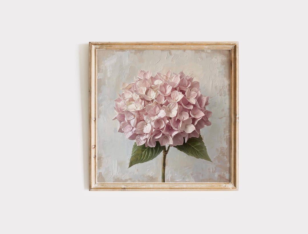 Blush Pink Hydrangea Digital Download Romantic Floral Wall Art Print ...
