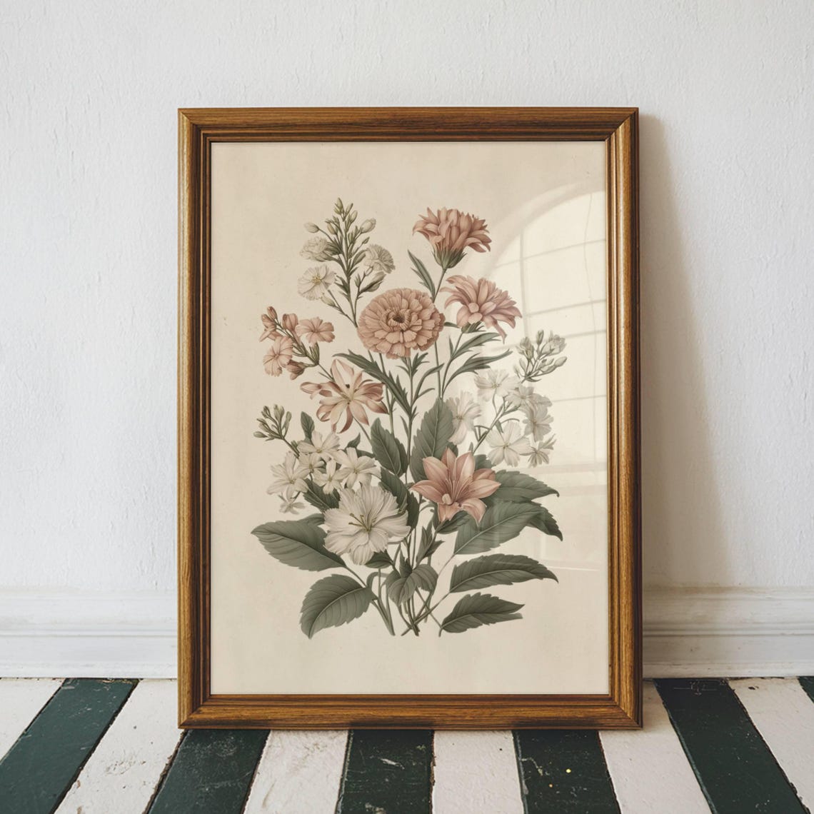 Vintage Floral Botanical Print Vintage Colour Floral Plants Wall Art ...
