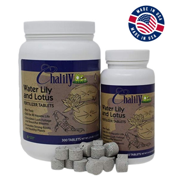 Chalily Aquatic Plant Fertilizer for Water Lily and Lotus | Great for Use in a Pond & Aquarium | Perfect Plant Food 60ct, 300ct, 4,000ct