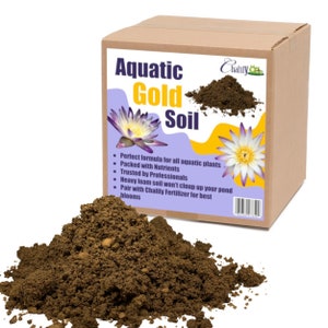 Chalily Aquatic Gold Soil Perfect for Water Lilies, Lotus, and All Aquatic Plants Packed with Nutrients 4 or 16 Quarts
