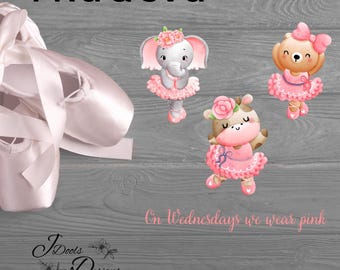 Nas quartas-feiras usamos balé rosa PNG SVG Digital Download