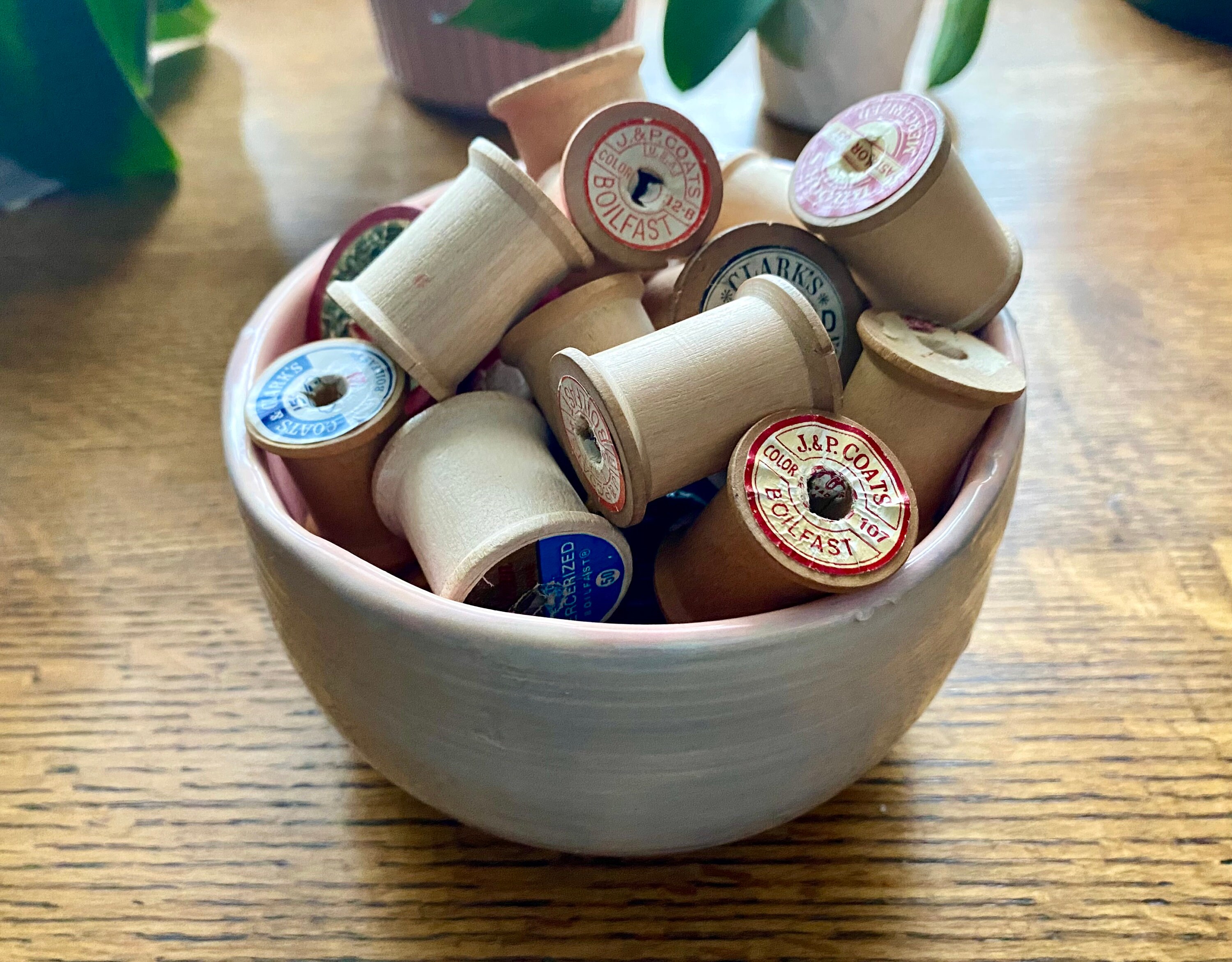 Lot of 10 Vintage Wood Thread Spools Old Thread Spools Naked Thread ...