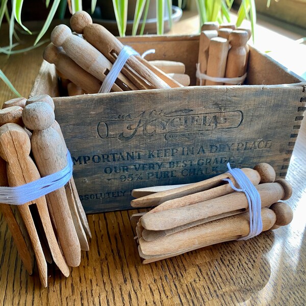 Vintage Clothespins Etsy