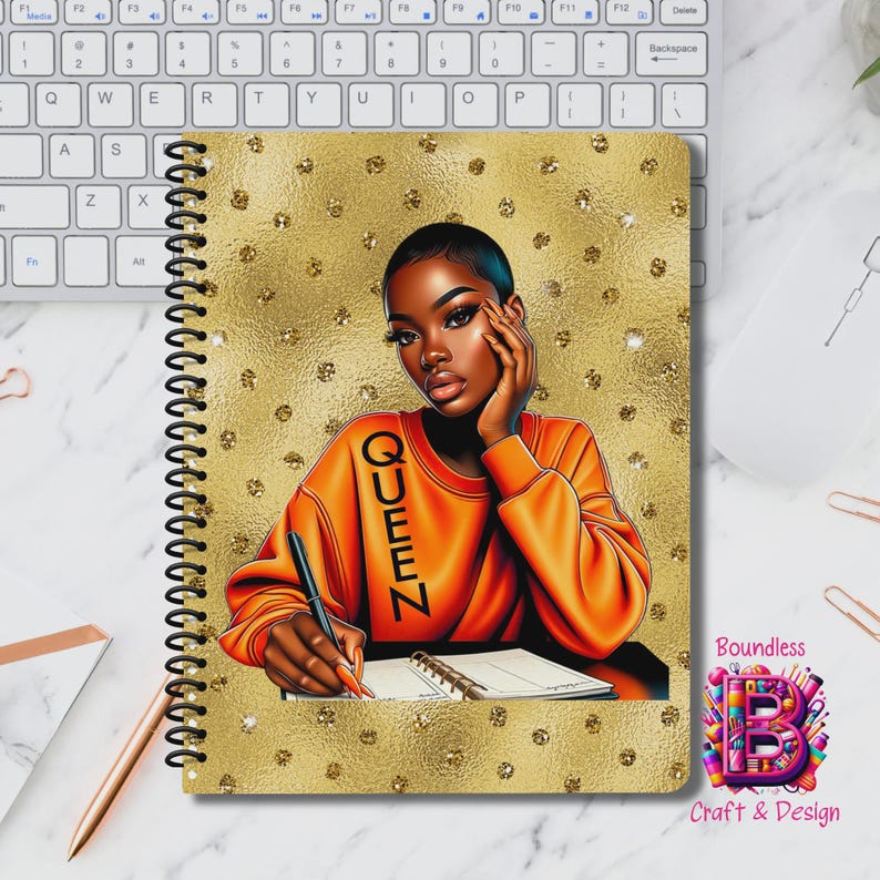 Motivational Spiral Notebook, Black Girl Notebook, School Journal ...