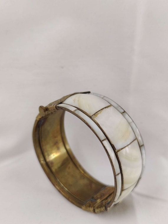 Vintage Mother of Pearl Wrist Cuff - image 1