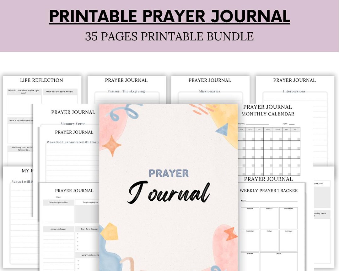 Prayer Journal - Gratitude Tracker - Christian Journal - Daily Prayer ...