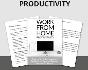 Work From Home Productivity eBook, Remote Work Guide, Work From Home Tips, Productivity eBook - Printable eBook, Instant Download