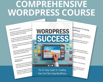 The Most Comprehensive WordPress Course eBook ,WordPress Guide, Learn WordPress eBook, WordPress SEO - Printable eBook, Instant Download