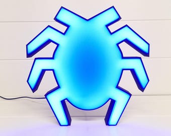 Blue Beetle Emblem Lightbox - LED Lamp - USB Powered - Night light - Room Decor - Gifts for Women and Men - 3D Printed - Fan Art
