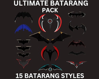 Ultimate Batarang STL Pack - 15 Batarang style Stls - STL 3D Printable Files