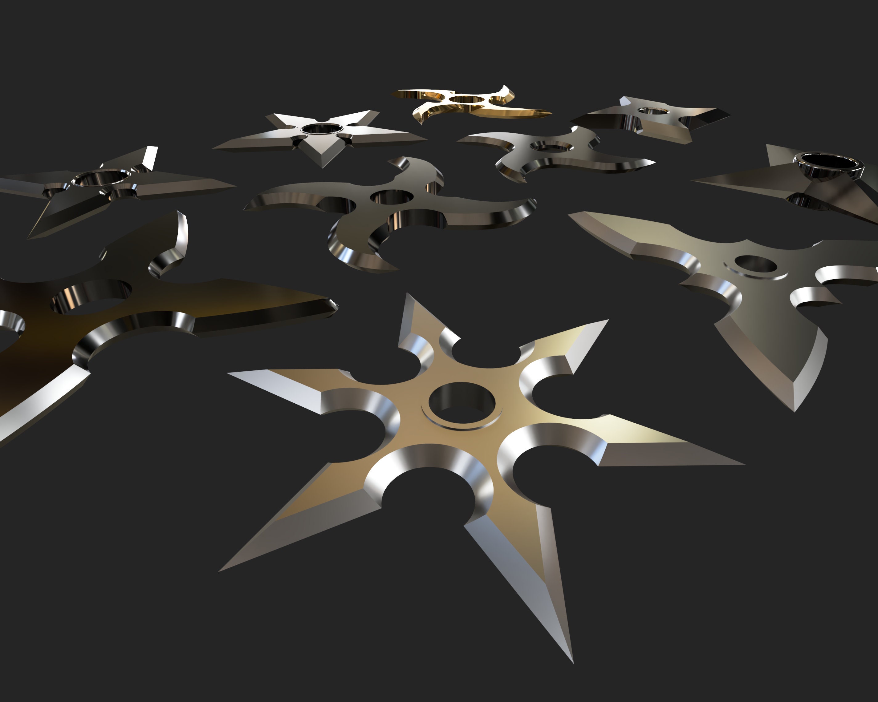 Shuriken 3D Model 10 Variations STL 3D Printable Files 3D Printing - Etsy