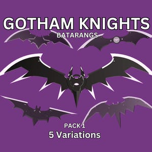 Knights Batarang Stl Pack - 5 Variations - STL 3D Printable Files
