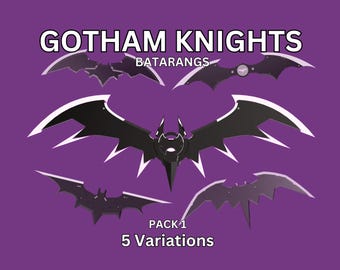 Knights Batarang Stl Pack - 5 Variations - STL 3D Printable Files