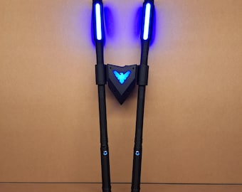 Nightwing Ecrisma Sticks Back Holder - Titans Nightwing - 3D Print
