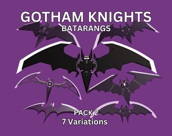Knights Batarang Stl Pack 2 - 7 Variations - STL 3D Printable Files