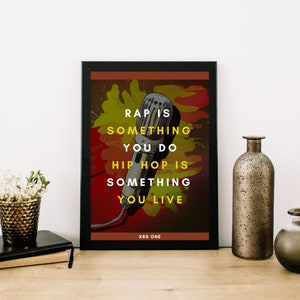 Hip Hop Quotable, Hip Hop Lyrics, Rap Lyrics, Inspirational Wall Art, Printable Wall Art, Digital Print, Digital Download,KRS One