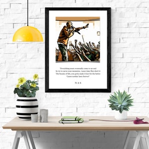 Hip Hop Quotable, Hip Hop Lyrics, Inspirational Wall Art, Printable Wall Art, Digital Print, Digital Download, Nas