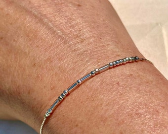 Handmade Dog Memorial Gift Personalized Bracelet Pet Custom Morse Code Beaded Bracelet Dog Mom Gift Rainbow Bridge Dog Name Bracelet