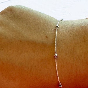 Sterling Silver Bracelet, Satellite Bead Bracelet, Gold Bracelet, Bridesmaid Gifts, Custom Bracelet, Matching Bracelets, Best Friend Gift