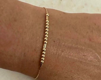Morse Code Bracelet for Mom, Personalized Secret Message Bracelet, Unique Gift for Mother’s Day, Custom Jewelry Gold Filled or Silver