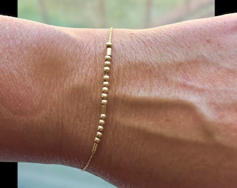 Morse Code Gold Bracelet, Personalized Jewelry, Waterproof Name Bracelet, Secret Message Jewelry, Matching Bracelets Gifts for Friends