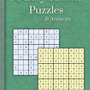 50 Easy Sudoku Puzzles & Answers - Printable Puzzle Book