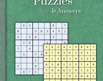 50 Easy Sudoku Puzzles & Answers - Printable Puzzle Book