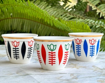 Lebanese Coffee Cups (Set of 12): Traditional Badawi Espresso & Turkish Design from Lebanon