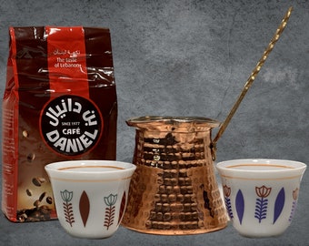 Lebanese Coffee Bundle - Gift Pack - 4 in 1 - Full Set - Ideal Gift From Lebanon - Ahwe Set - Free DHL Express