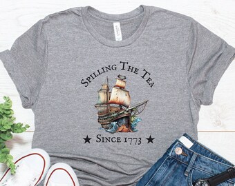Spilling the Tea Since 1773 T-shirt, Unisex Jersey Short Sleeve Tee, Funny History Buff, History Teacher Shirt