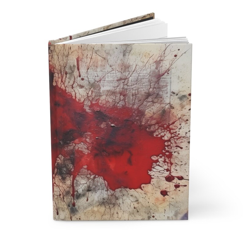 True Crime Blood Splatter Journal, Blank Hardcover Journal Matte Cover ...