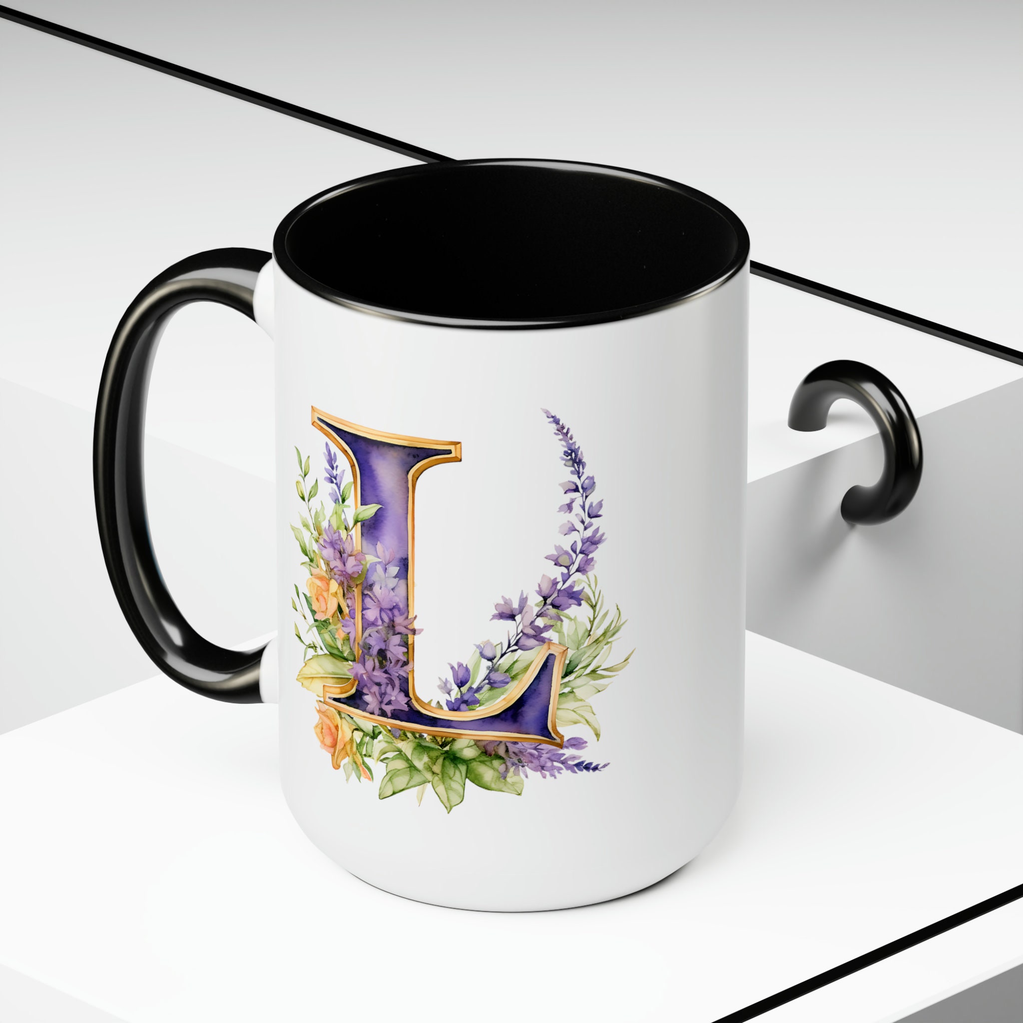 Initial Mug - Letter J - 15oz Ceramic Cup - Sister Gift Mug - Right-Ha –  LetterLuxe