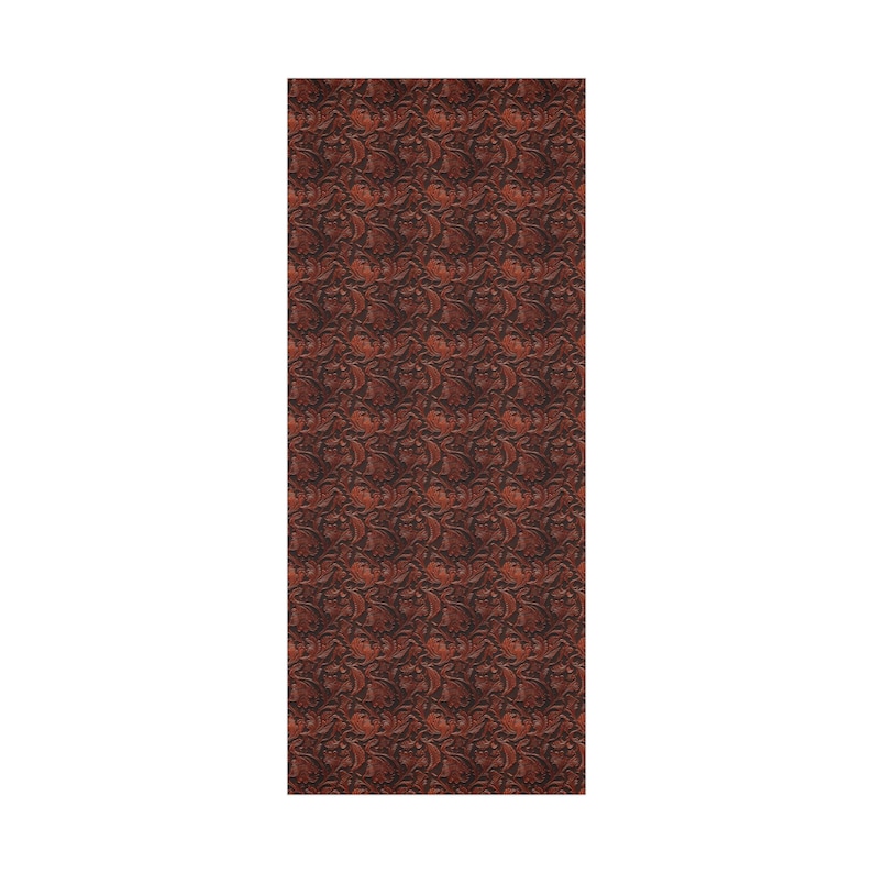 Faux Tooled Leather Gift Wrap, Western Aesthetic All Occasion Wrapping Paper, Matte Finish, Birthday, Father's Day Unique Gift Wrap image 5