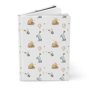 Winne the Pooh Hardcover Journal, Blank Notebook, Matte Cover, Pooh Lover Gift, School Notebook, Dream Journal, To Do List