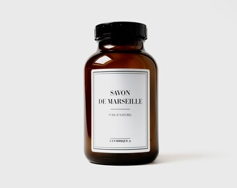Amber glass jar for Marseille soap
