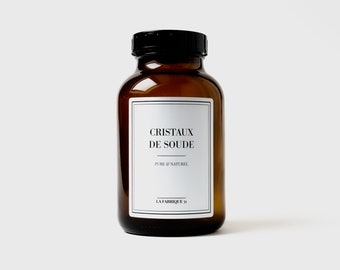 Amber Glass Soda Crystal Jar