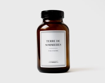 Jar for Terre de Sommières in amber glass