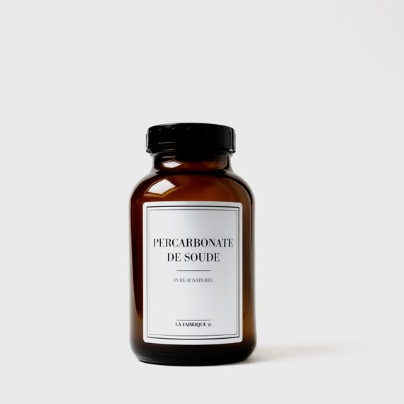 Bocal pour Percarbonate de Soude  en verre ambré