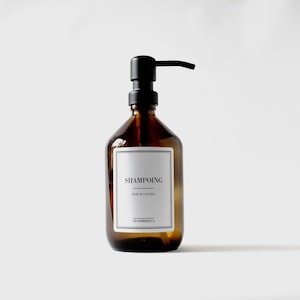 Apothecary Shampoo Bottle | Amber bottle with pump | Refillable Soap Dispenser | Zero waste glass bottle