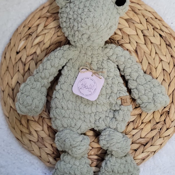 Crochet frog snuggler