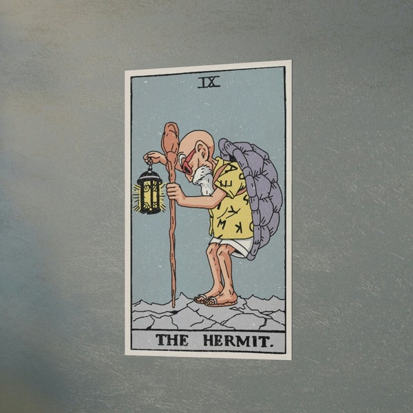 Dragon Ball Z - The Hermit - Retro Tarot Card Poster (High Quality)