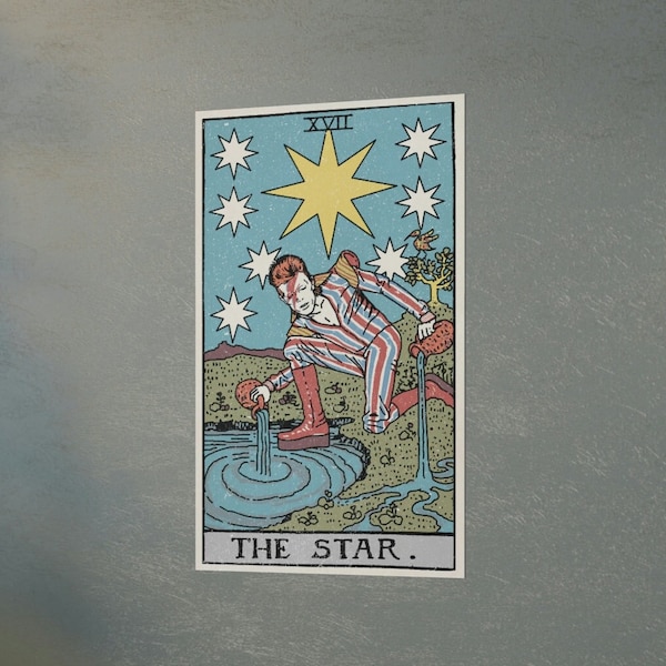 David Bowie - The Star - Retro Tarot Card Poster (High Quality)